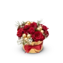 Vánoční box červených růží